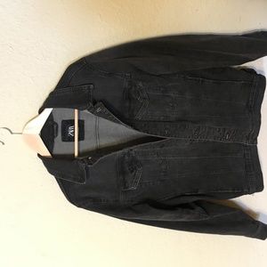 ZARA MEN'S BLACK JEAN JACKET XL